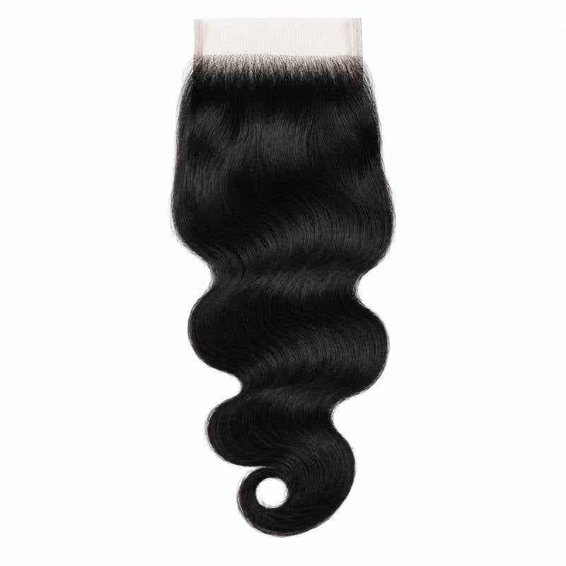 Luxurious Jet Black Body Wave Lace Closure for Effortless Beauty