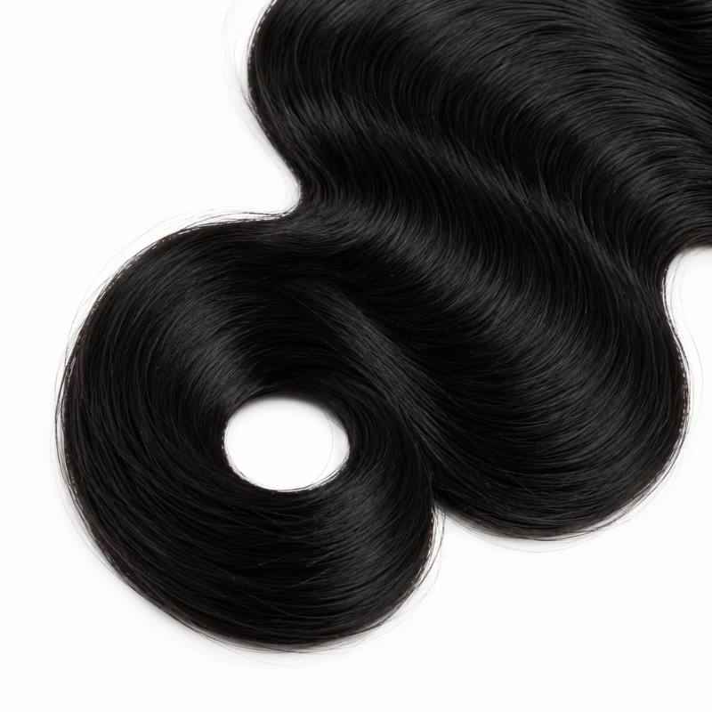 Jet Black Body Wave Human Hair Bundles