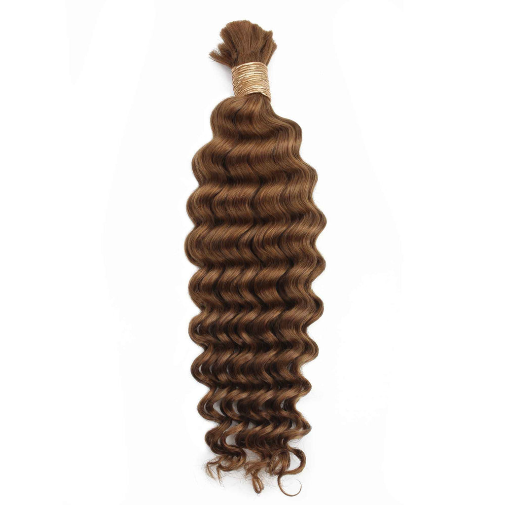 Auburn Deep Wave Bulk Human Hair Extensions