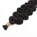 Beach Wave Bulk Human Hair Extensions