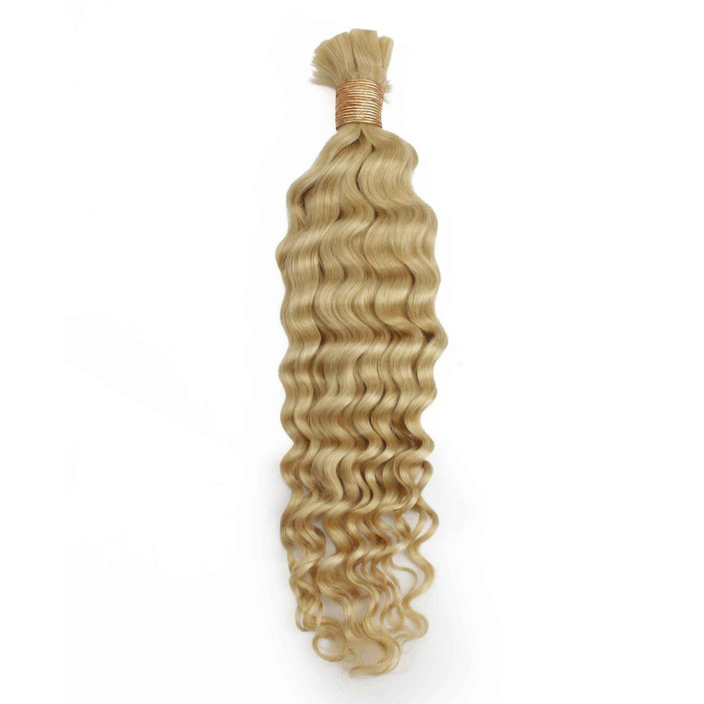 Blonde Deep Wave Bulk Human Hair Extensions