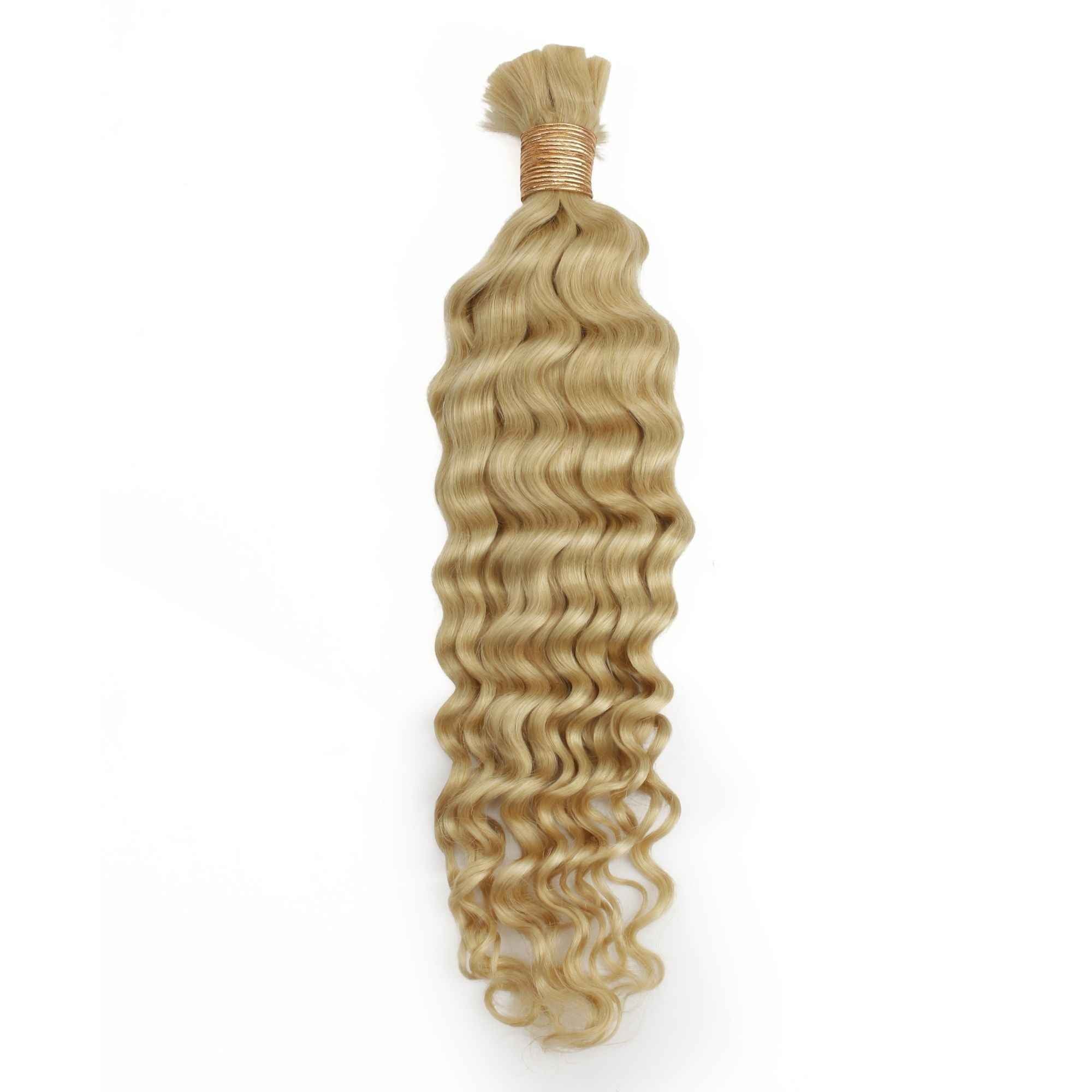 Blonde Deep Wave Bulk Human Hair Extensions