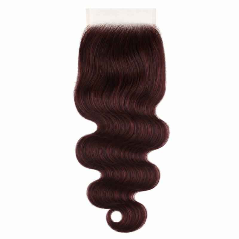 Burgundy Body Wave 5x5 HD Lace Closure