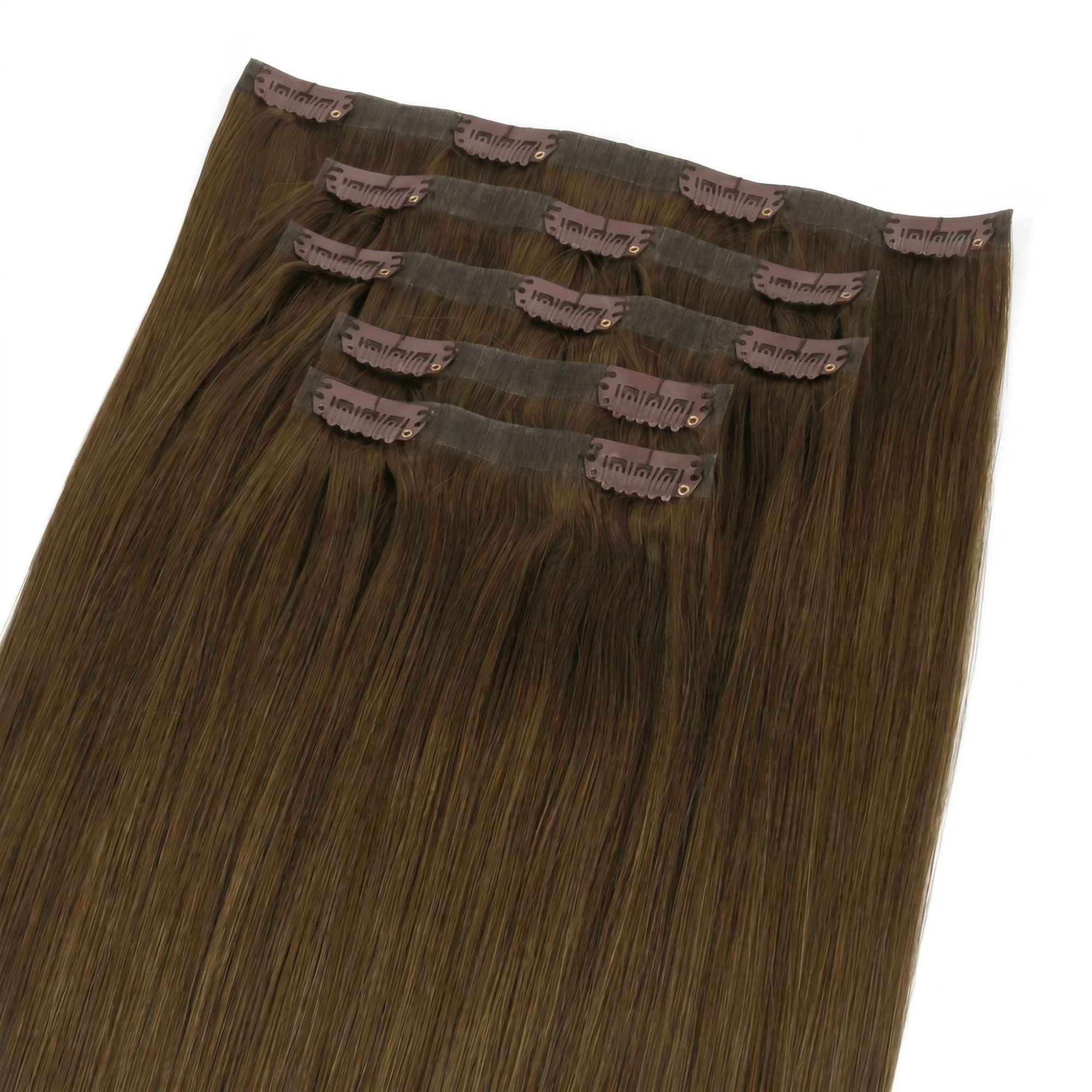 Chocolate Brown Invisible Clip-ins