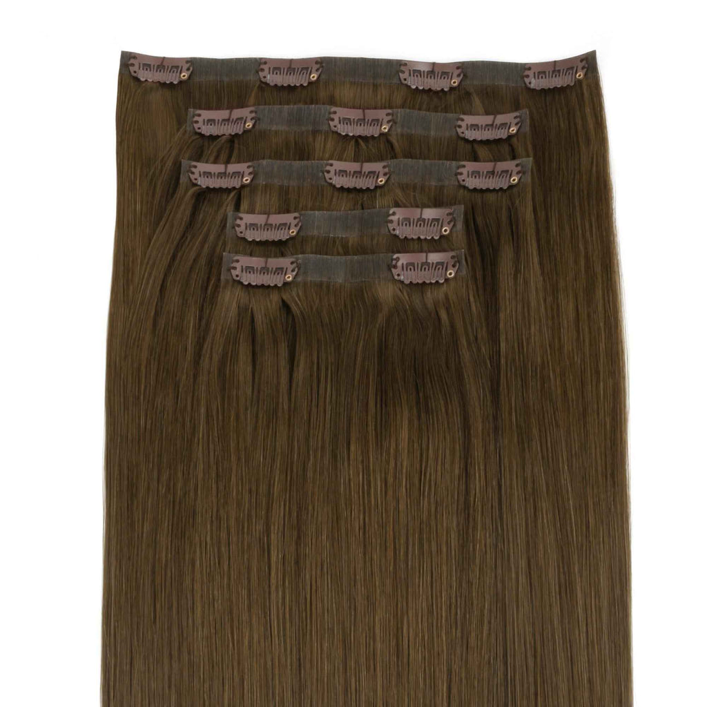 Chocolate Brown Invisible Clip-ins
