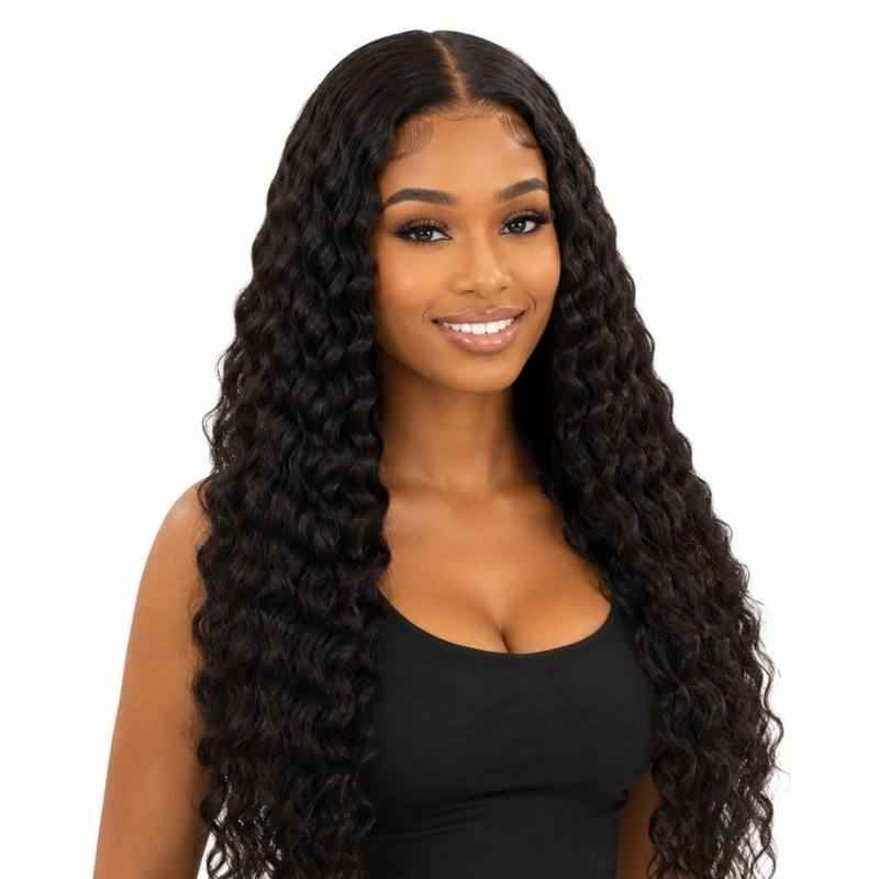 Experience Effortless Elegance with Our Glueless Deep Wave Lace Closure Wig