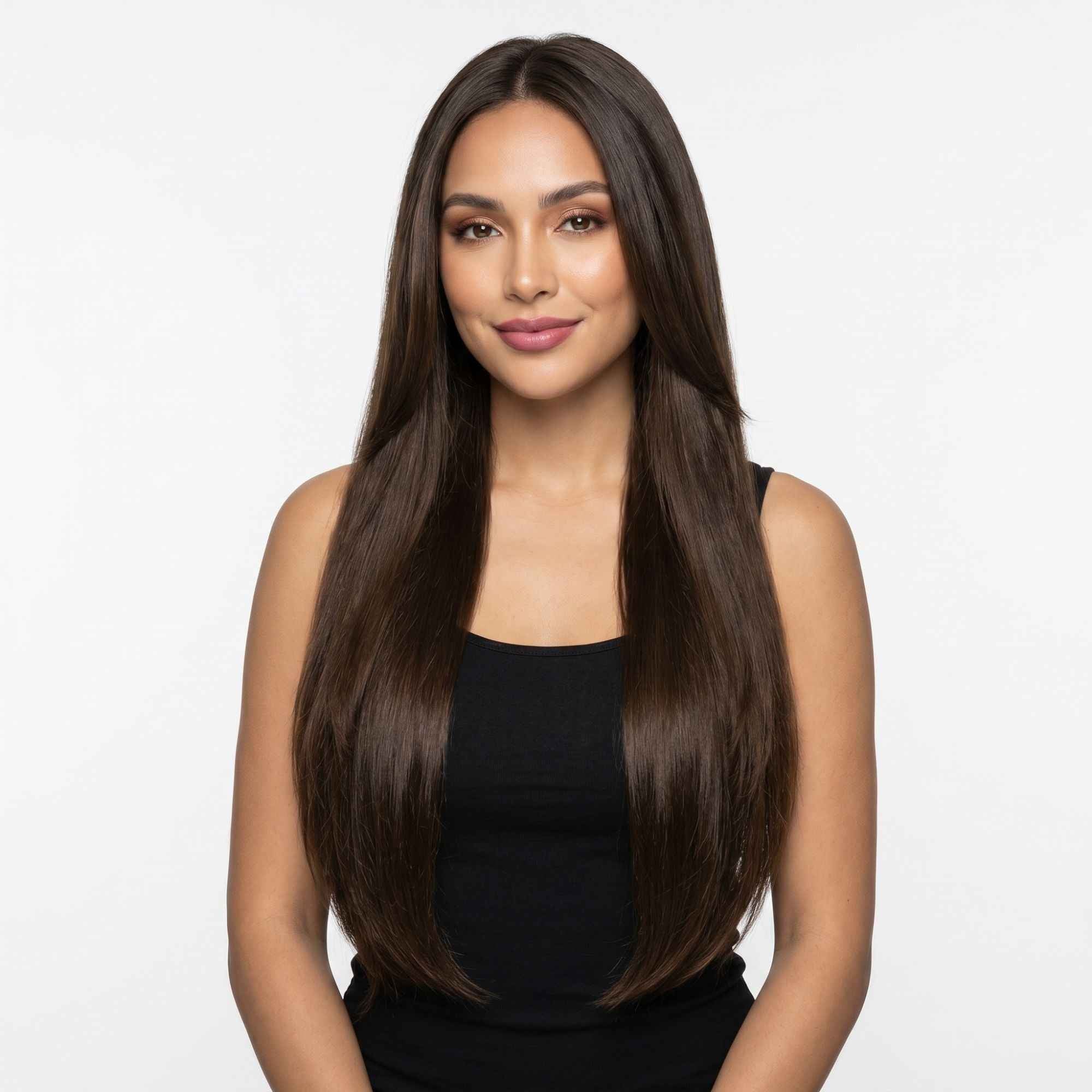 Dark Brown Invisible Clip-ins