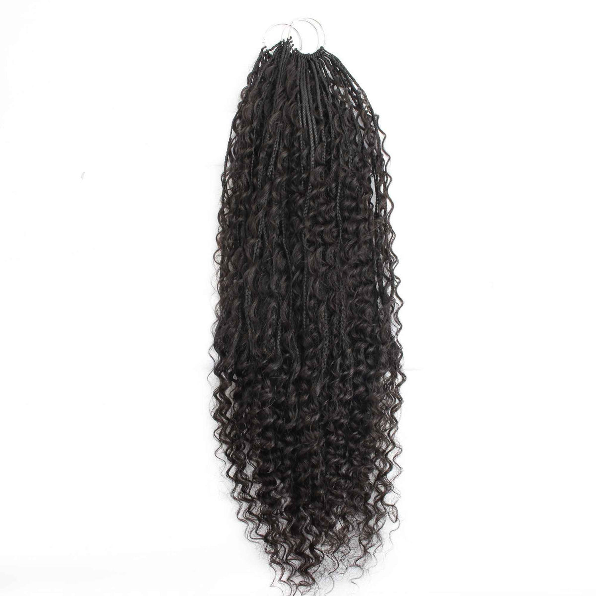 Deep Wave Boho Braids with Human Hair Blend
