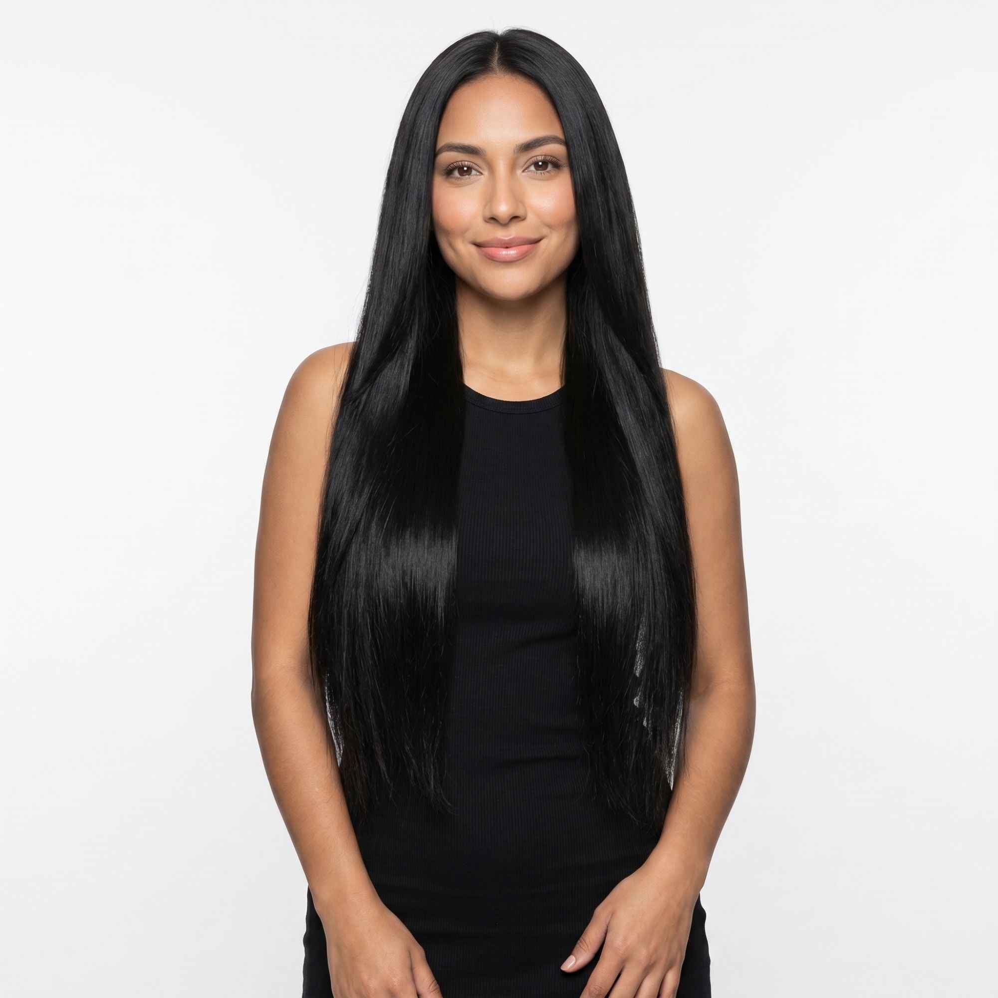 Jet Black Invisible Clip-ins