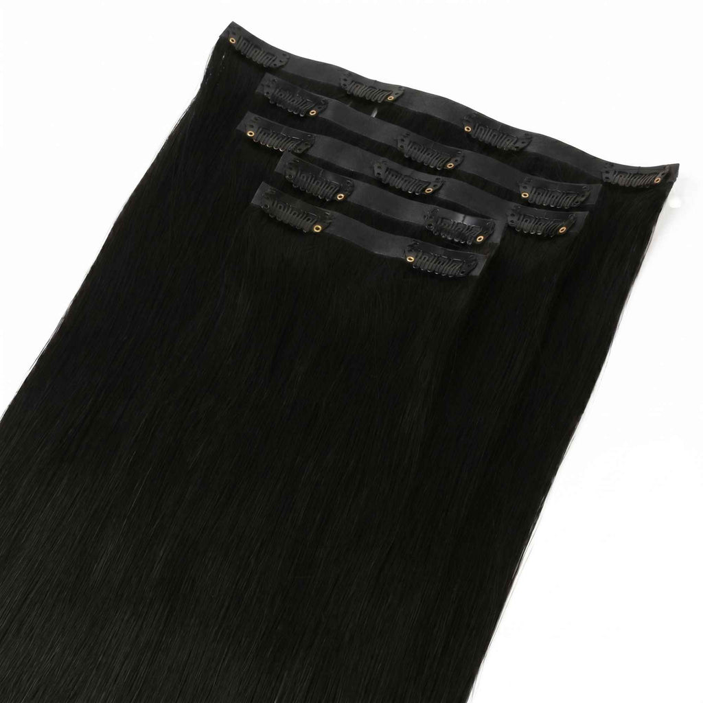Jet Black Invisible Clip-ins