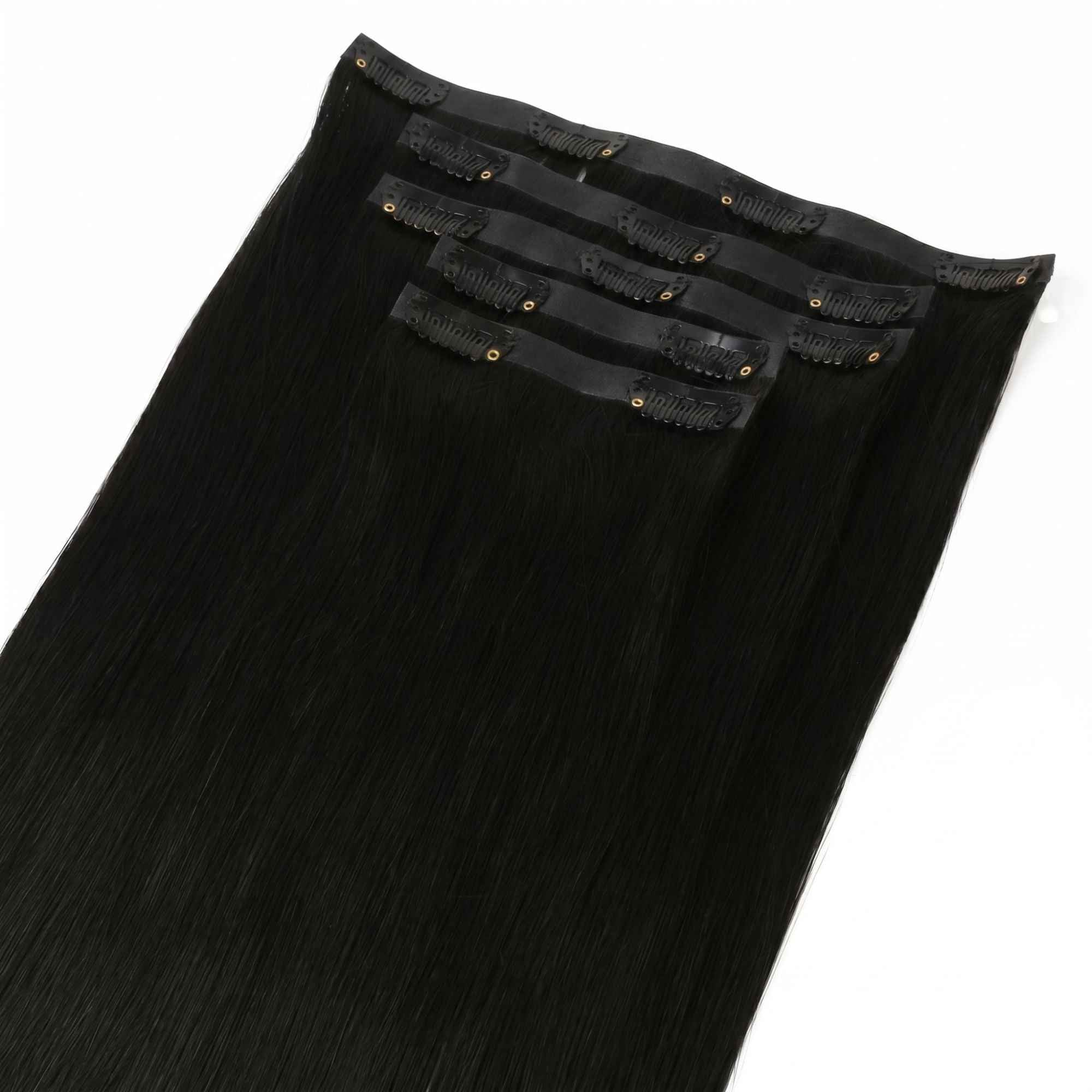 Jet Black Invisible Clip-ins