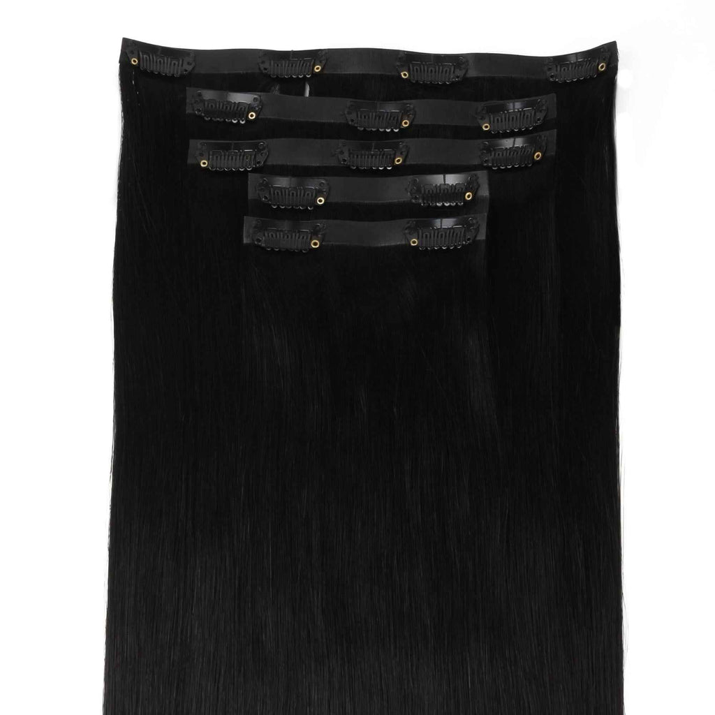 Jet Black Invisible Clip-ins
