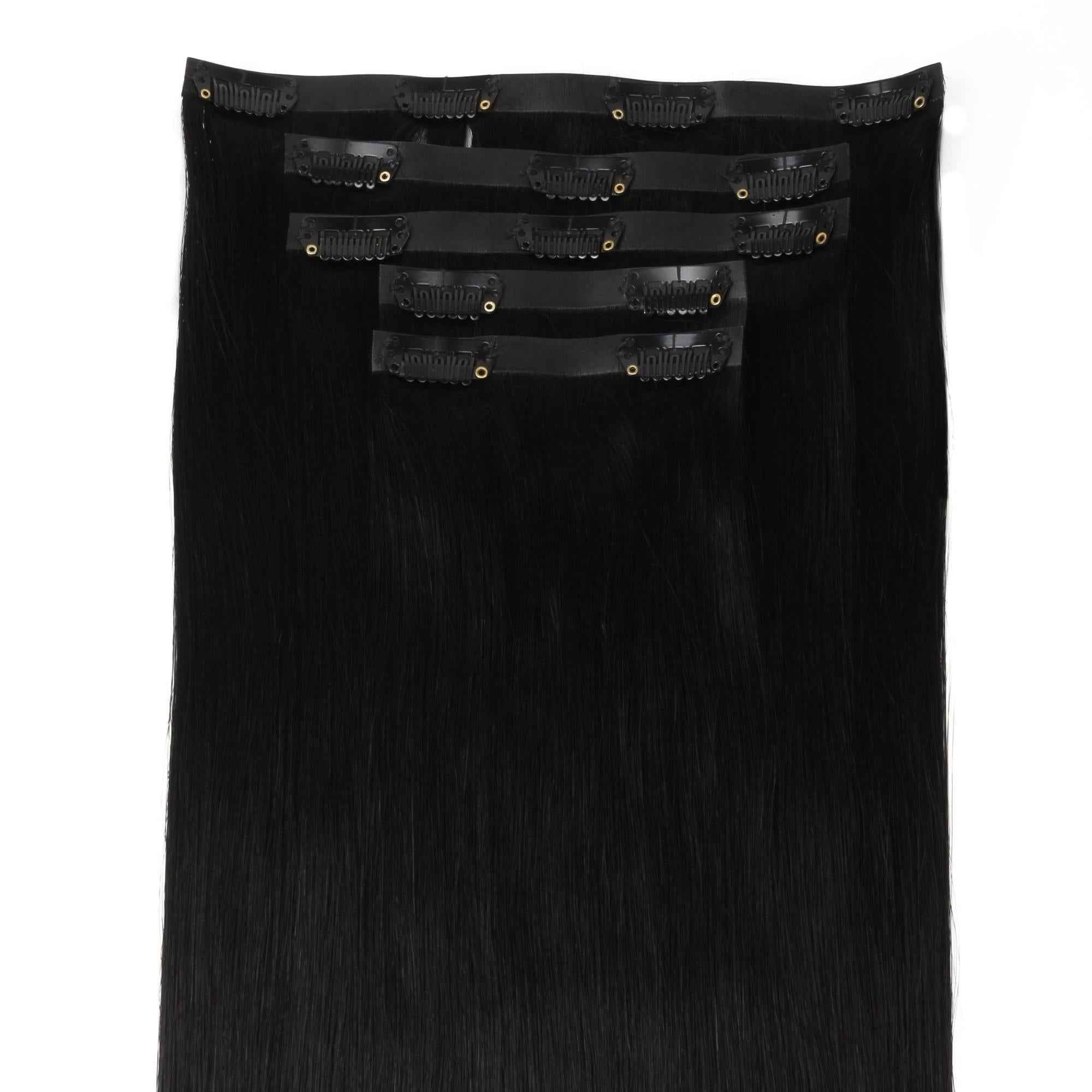 Jet Black Invisible Clip-ins