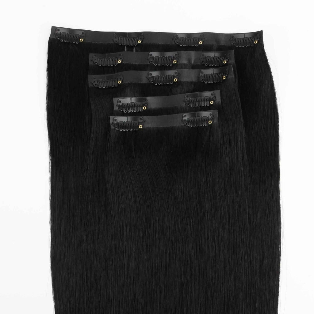 Jet Black Seamless Clip-ins