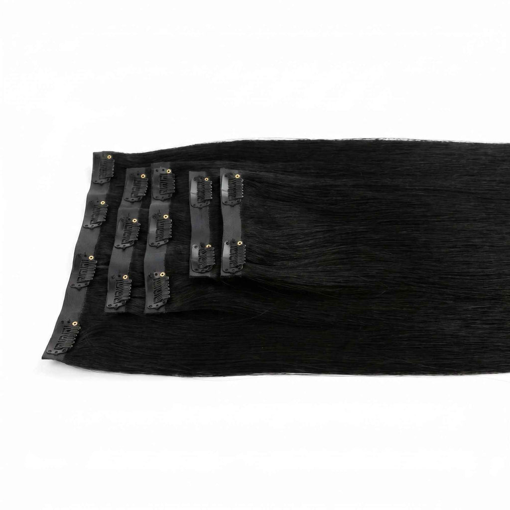 Jet Black Seamless Clip-ins