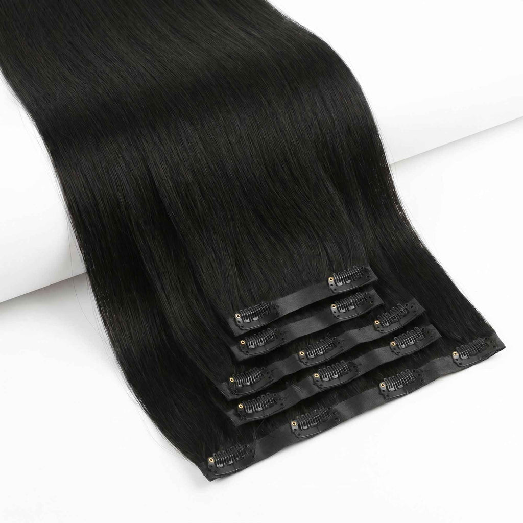 Jet Black Seamless Clip-ins