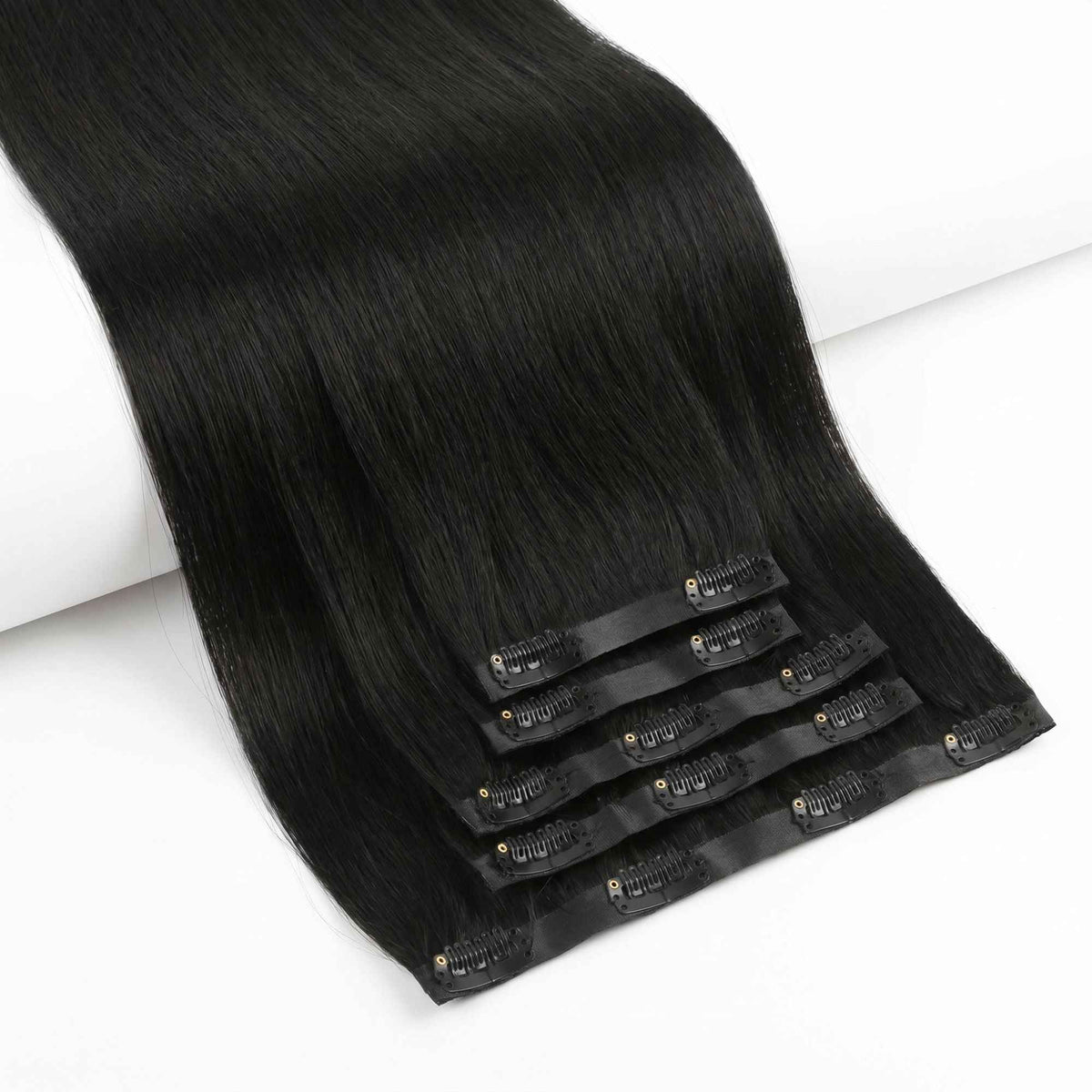 Jet Black Seamless Clip-ins