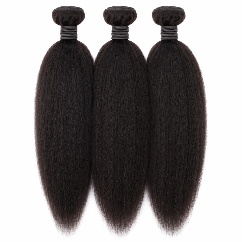 Kinky Straight Human Hair Bundle Deal - Buti Bar