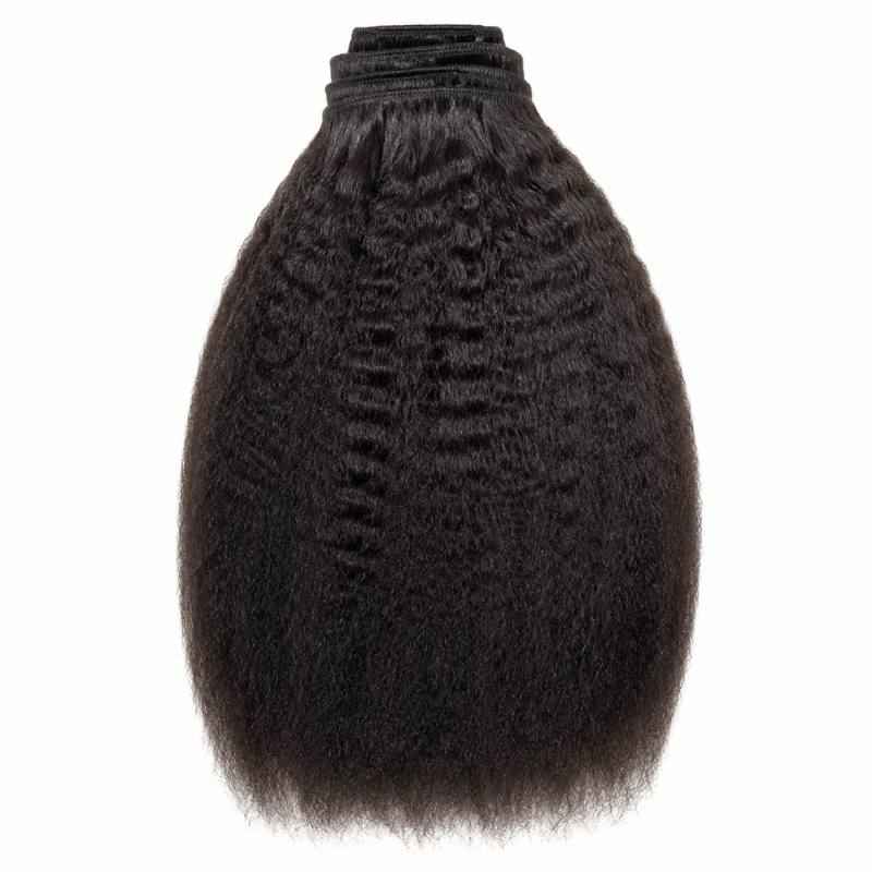 Kinky Straight Clip-In Extensions for Effortless Length and Volume