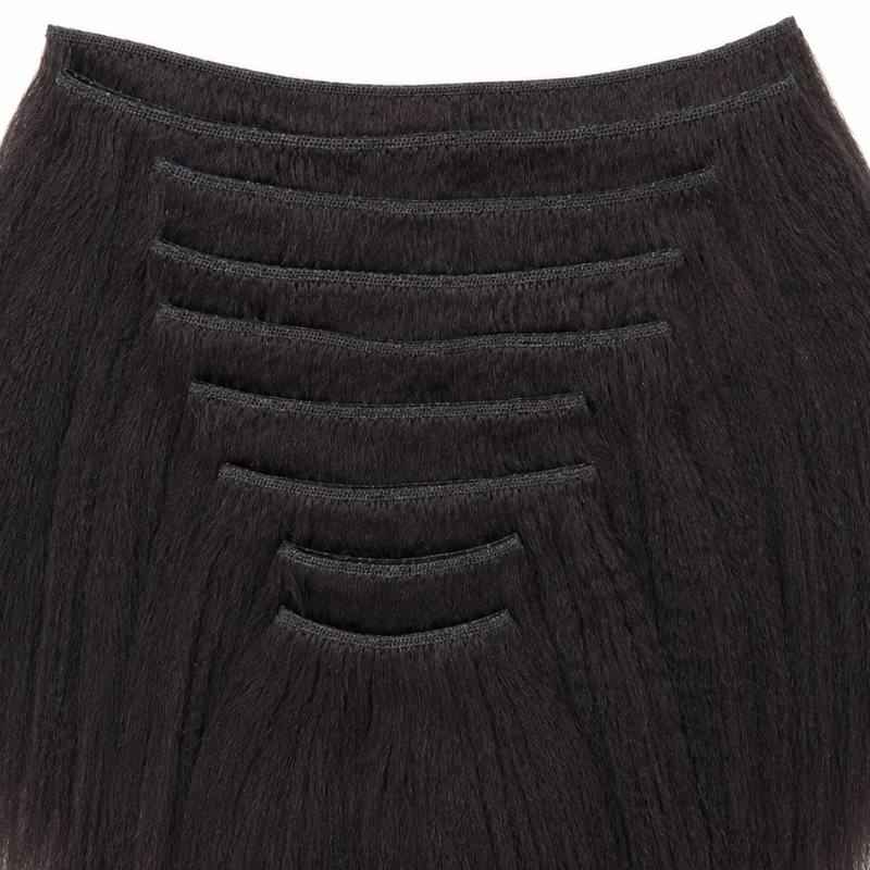 Kinky Straight Clip-In Extensions for Effortless Length and Volume