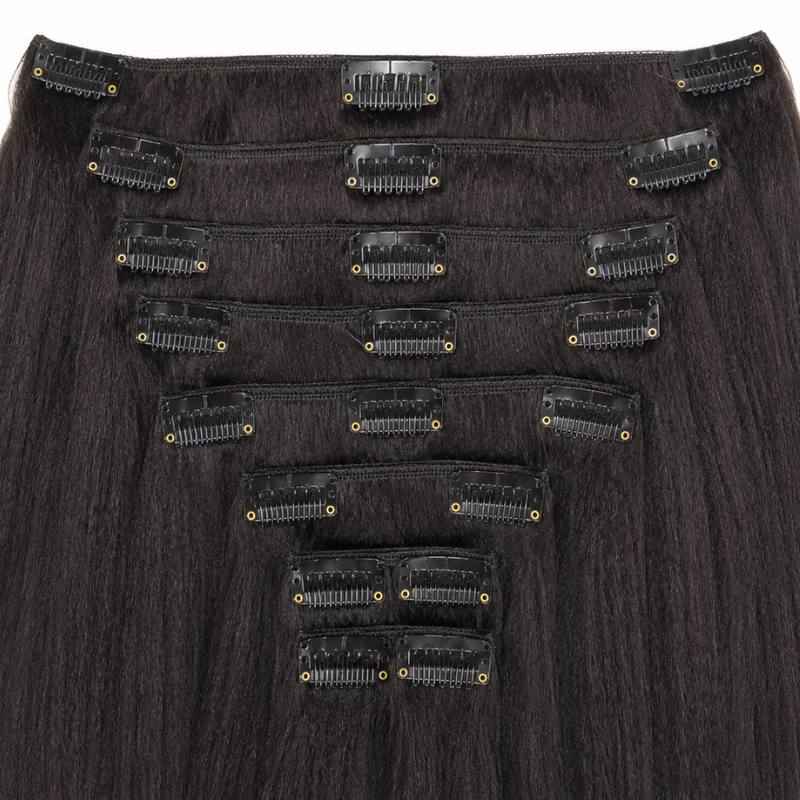 Kinky Straight Clip-In Extensions for Effortless Length and Volume