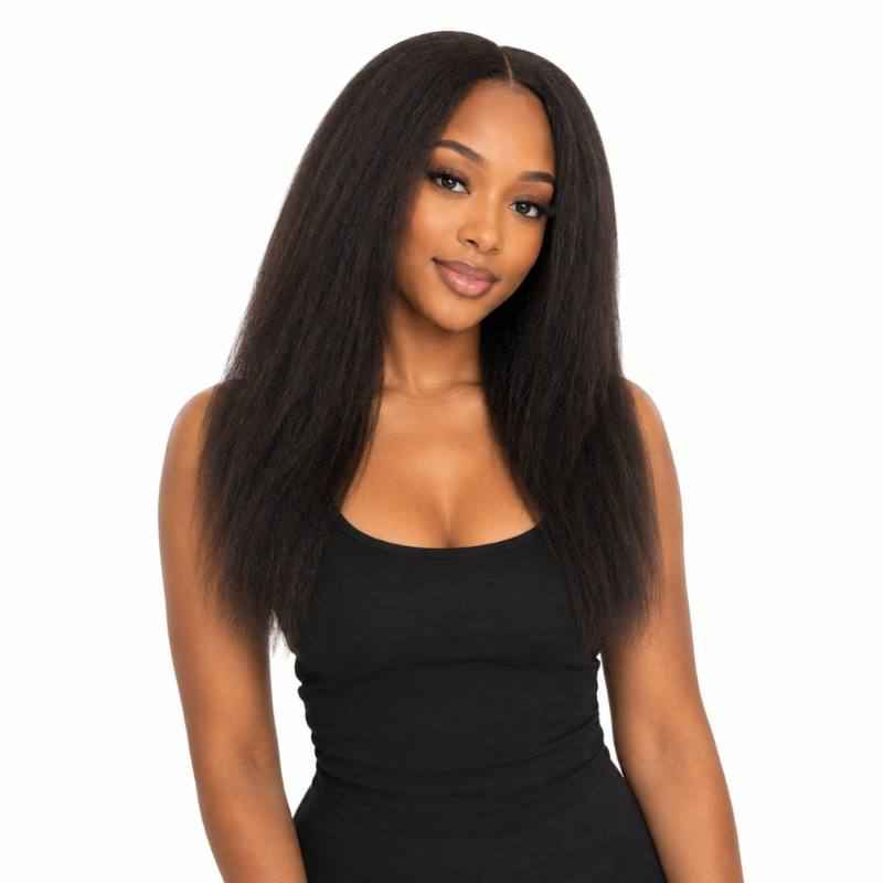 Effortlessly Glamorous with the Kinky Straight U-Part Wig