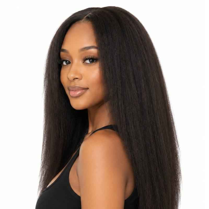 Effortlessly Glamorous with the Kinky Straight U-Part Wig