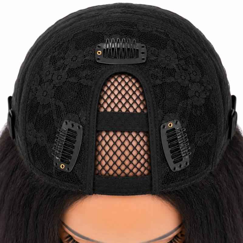 Effortlessly Glamorous with the Kinky Straight U-Part Wig