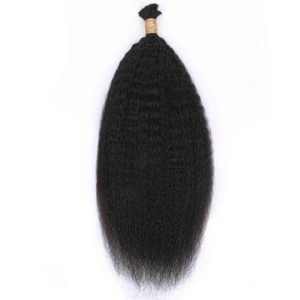 Kinky Straight Bulk Human Hair Extensions