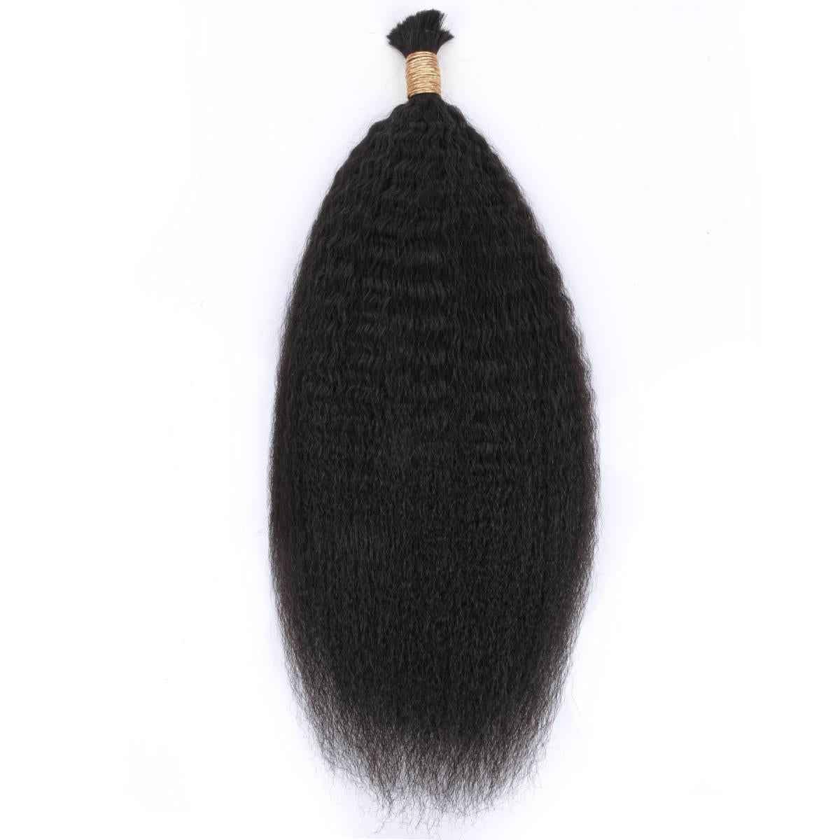 Kinky Straight Bulk Human Hair Extensions