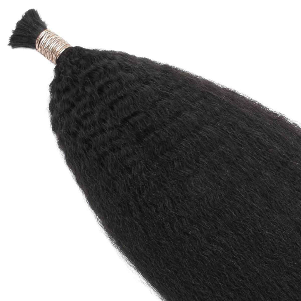 Kinky Straight Bulk Human Hair Extensions