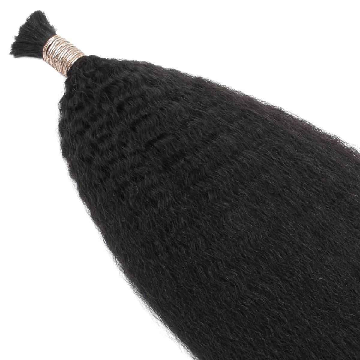 Kinky Straight Bulk Human Hair Extensions