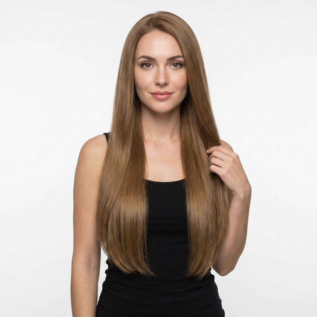 Medium Chestnut Brown Seamless Clip-ins