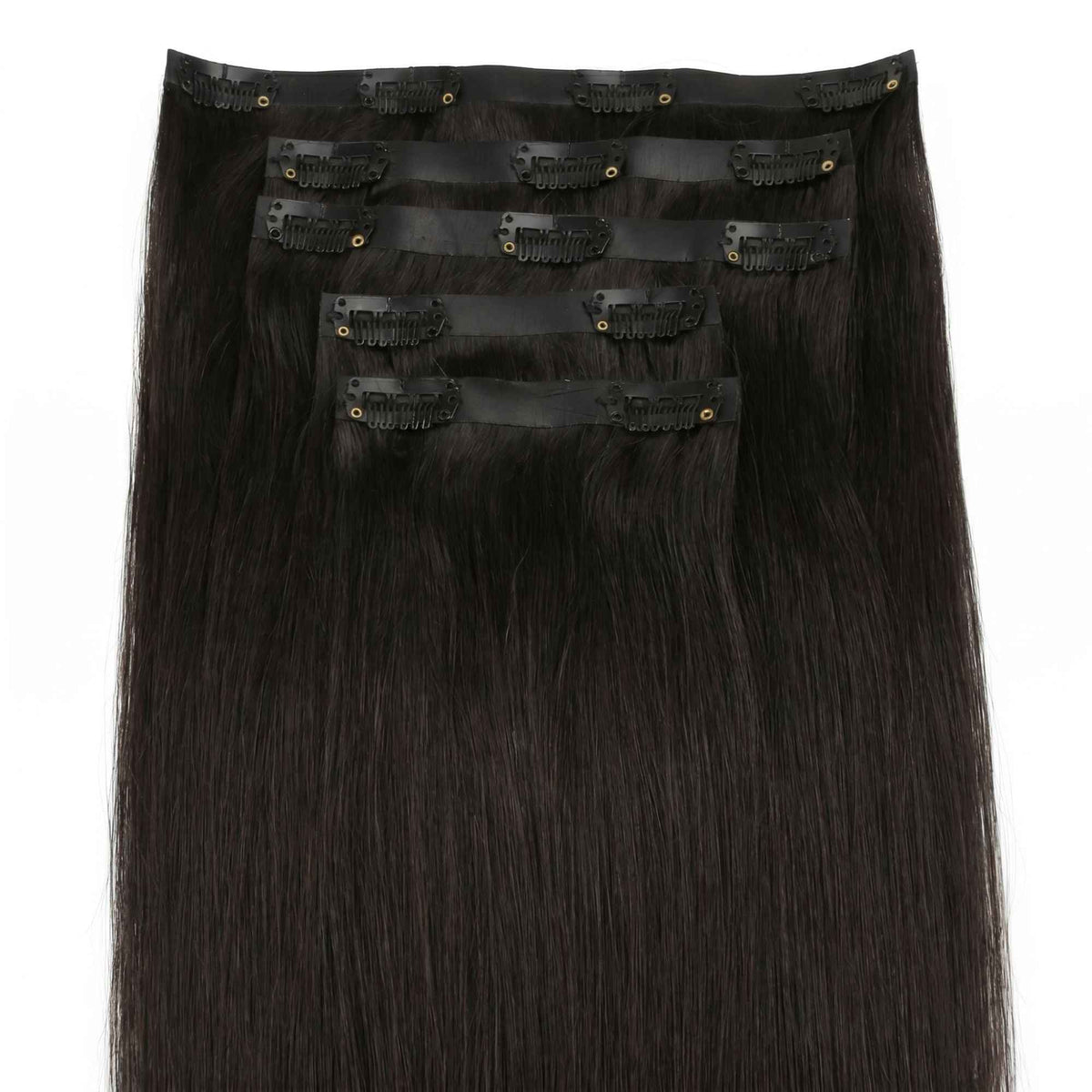 Off Black Invisible Clip-ins