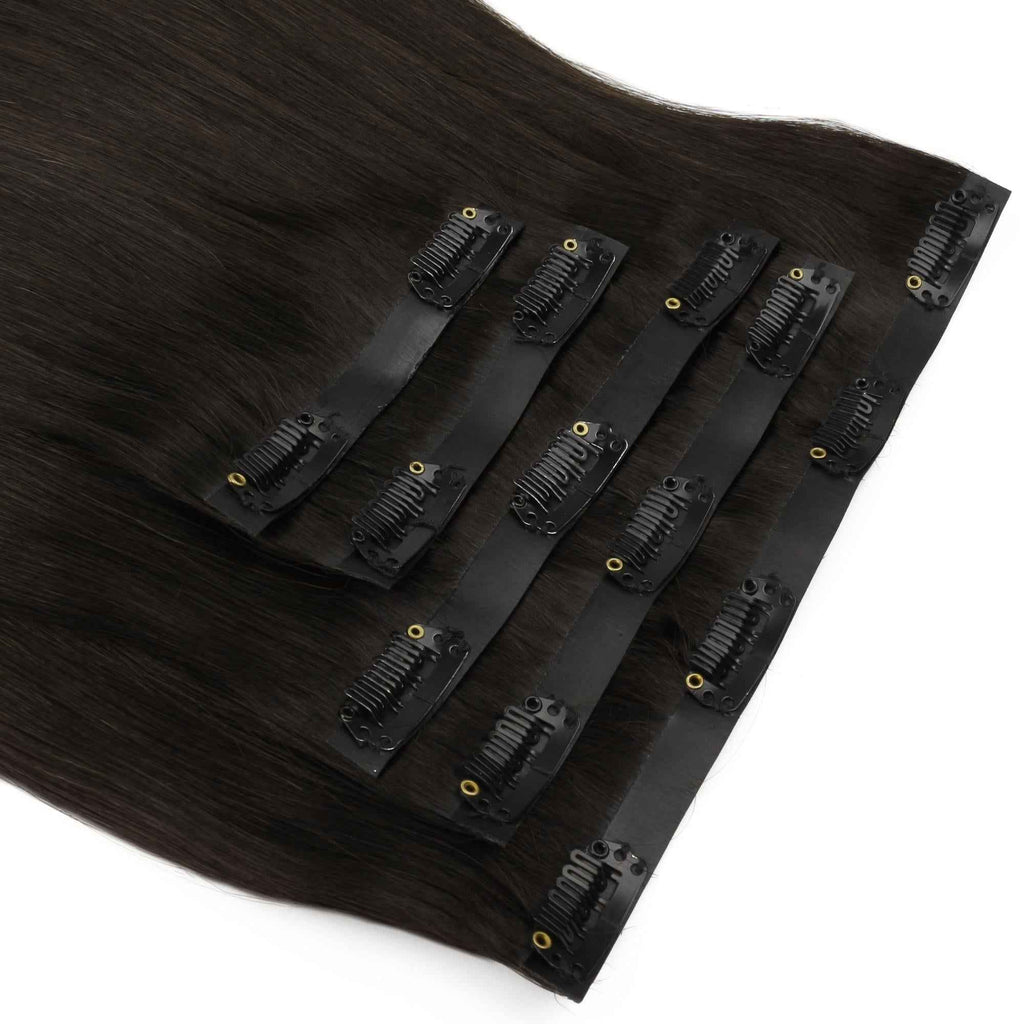 Off Black Invisible Clip-ins