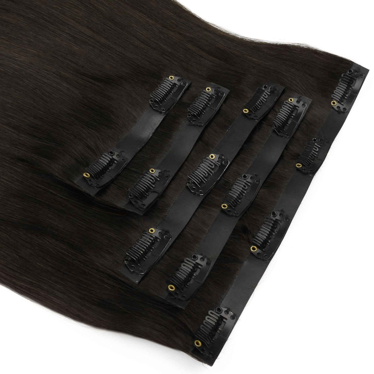 Off Black Invisible Clip-ins