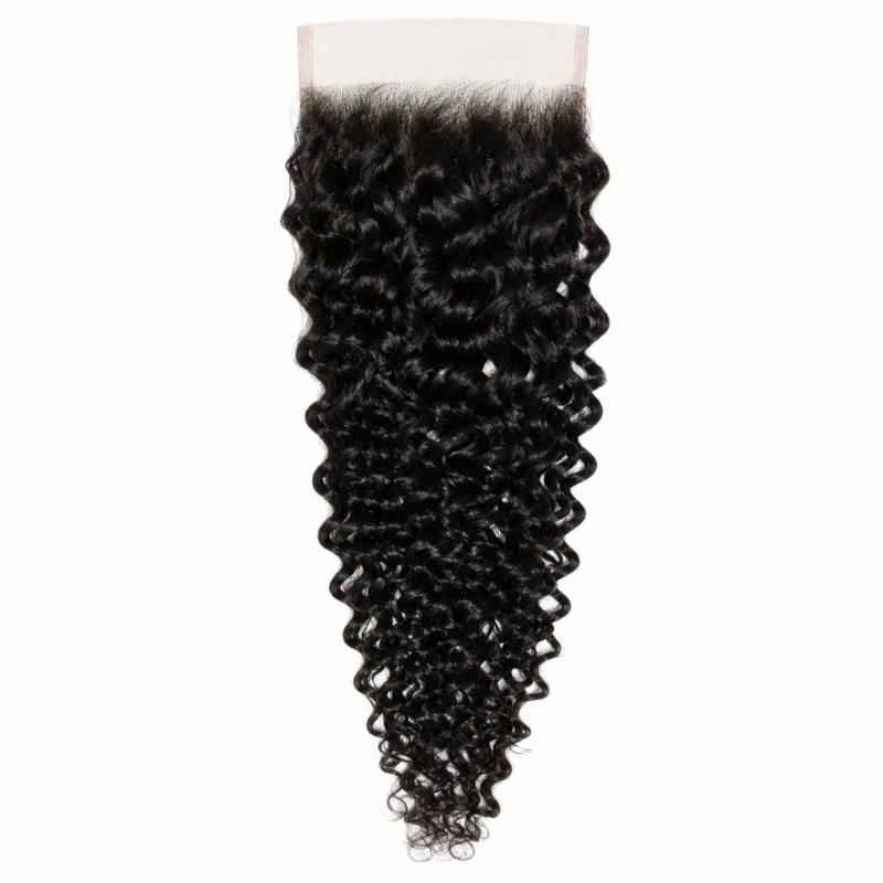 Experience the Allure of Raw Burmese Curly Lace Closure - Effortless Style & Natural Beauty