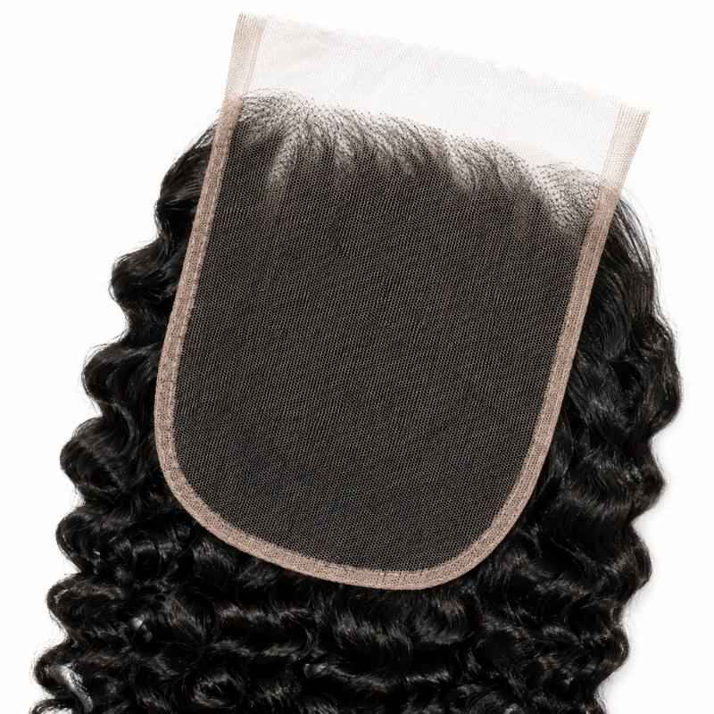 Experience the Allure of Raw Burmese Curly Lace Closure - Effortless Style & Natural Beauty