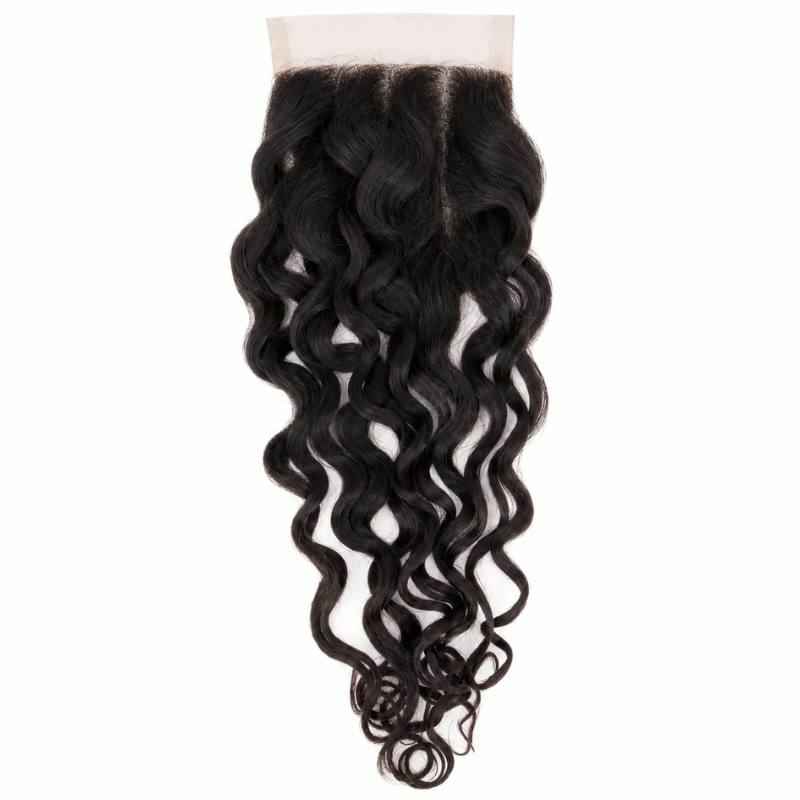 Spanish Wave 4x4 Transparent Lace Closure