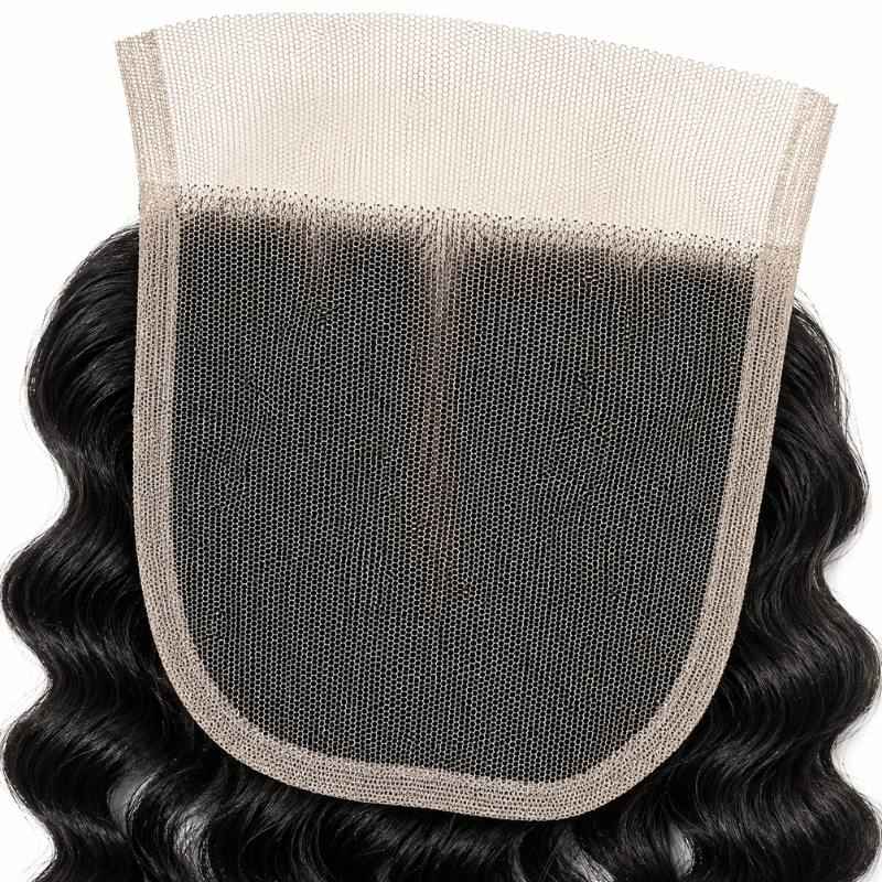 Spanish Wave 4x4 Transparent Lace Closure