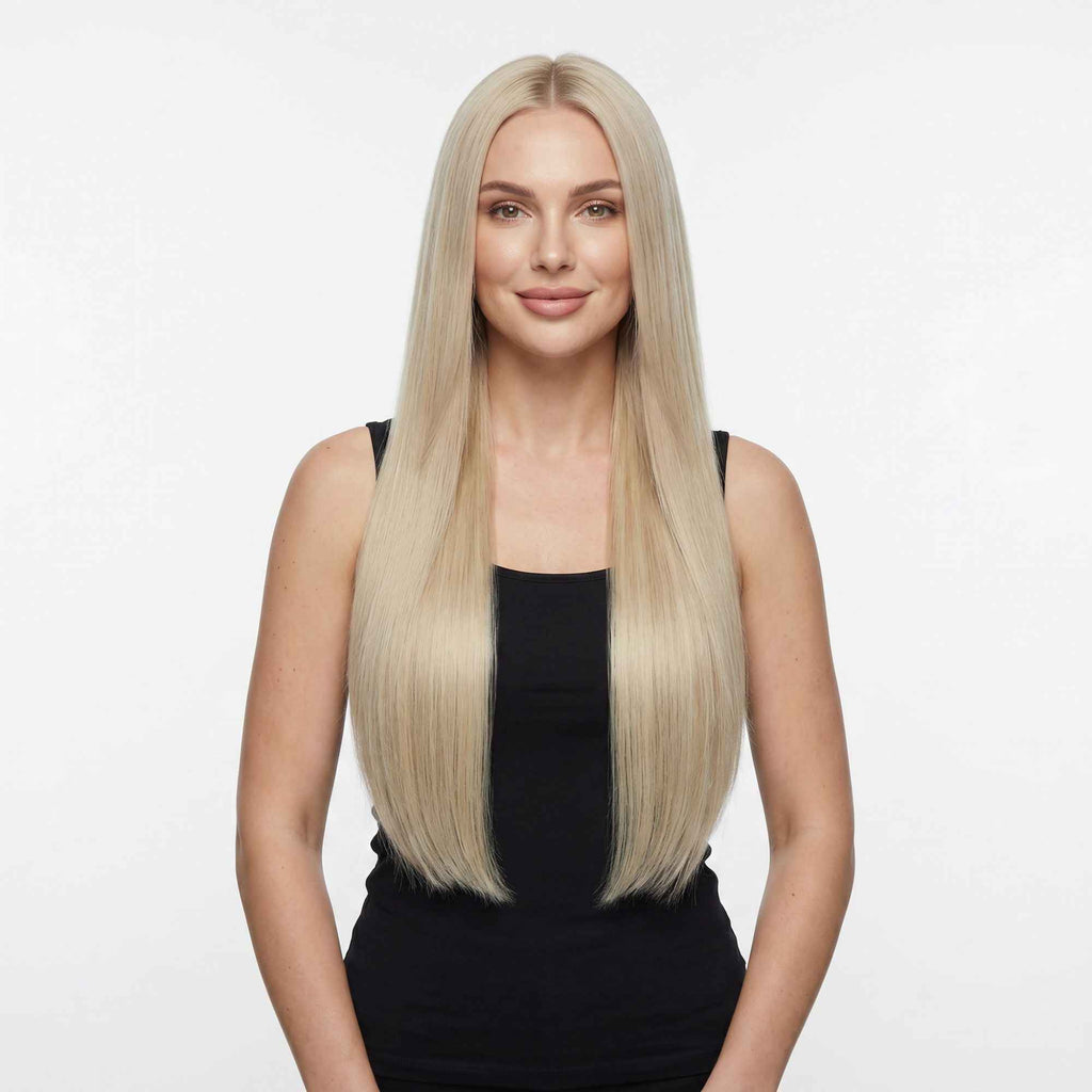 Warm Honey Blonde Invisible Clip-ins