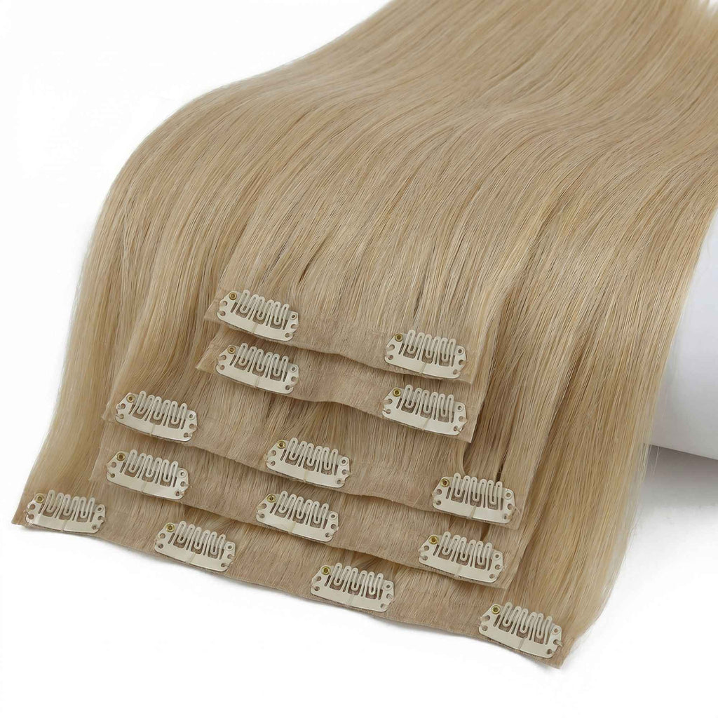 Transform Your Look with Warm Honey Blonde Clip-In Extensions