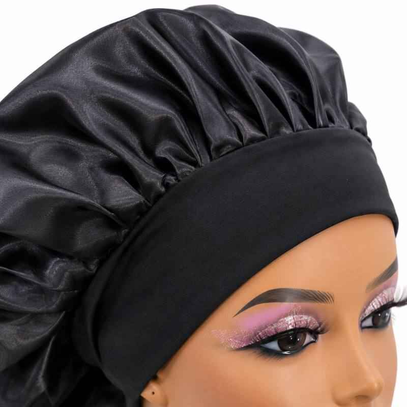 Black Round Silk Bonnet
